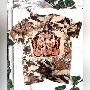Boots and Bling Cowhide T shirt
